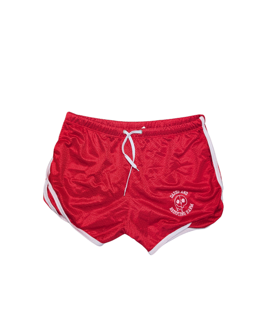 Dazed & Reducing Harm - Fitted Vintage Shorts - Red Mesh